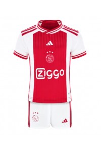 Fotbalové Dres Ajax Dětské Domácí Oblečení 2023-24 Krátký Rukáv (+ trenýrky)